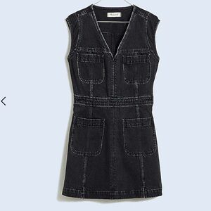 Madewell Denim Cap-Sleeve Mini Dress in Tarrybrook Wash